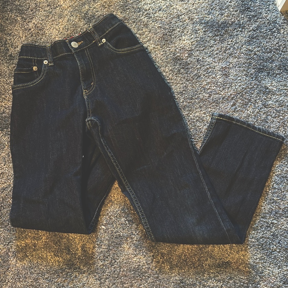 Levi’s Strauss dark washed jeans in excellent condition size 14 regular